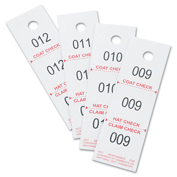 Safco® Three-part Coat Room Checks, Paper, 1 1-2 X 5, White, 500-pack freeshipping - TVN Wholesale